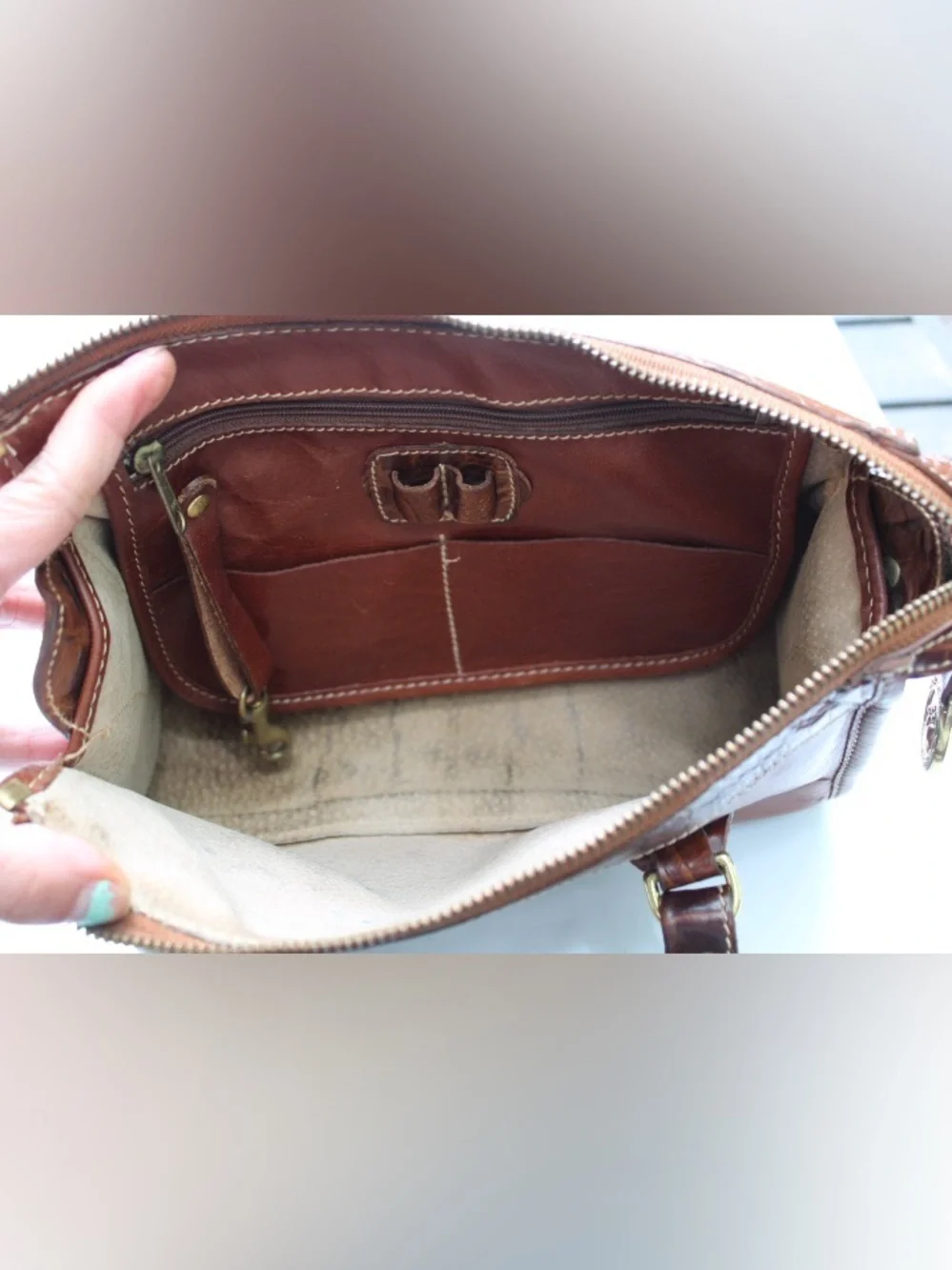 Vintage Brahmin small satchel bag